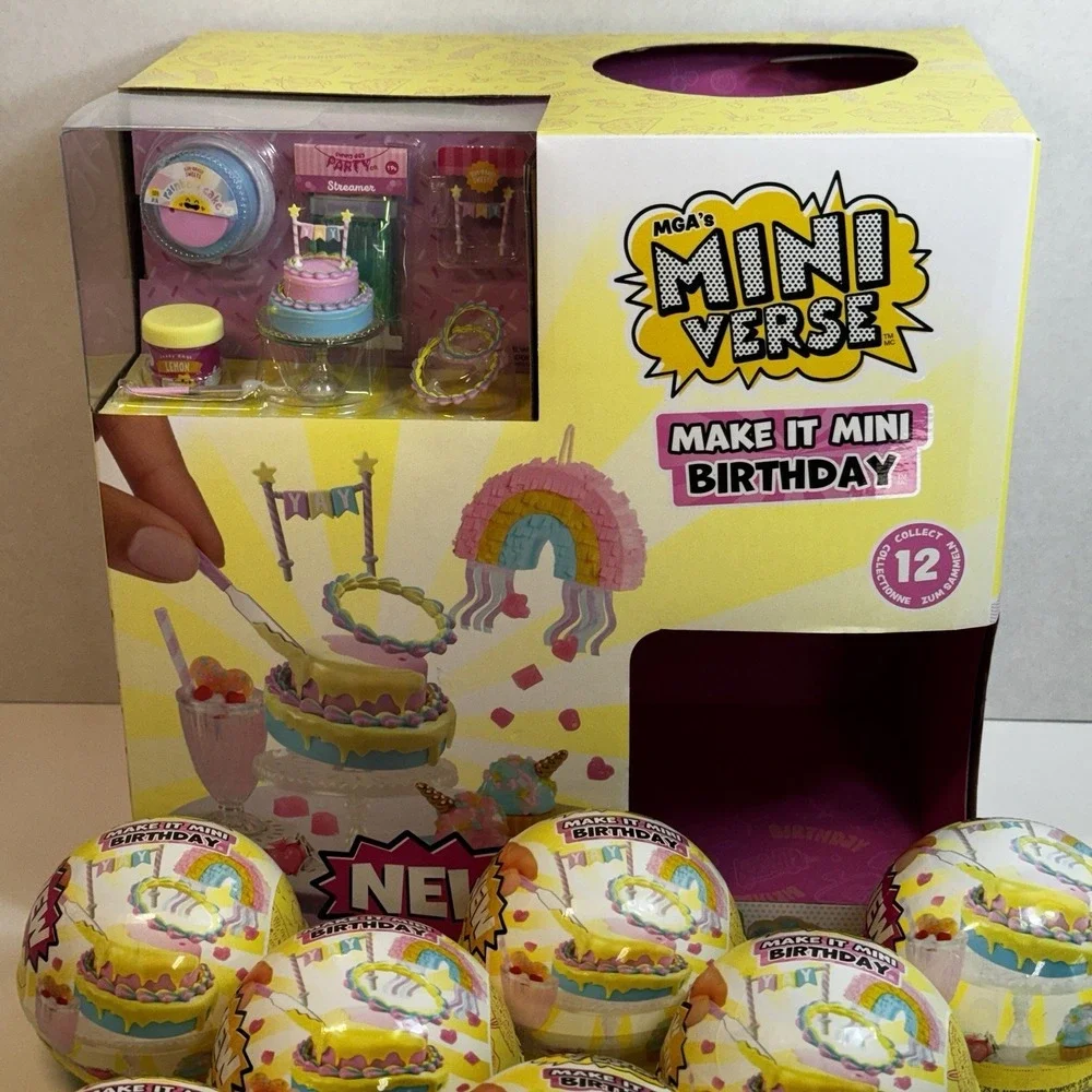 MGA Miniverse Make It Mini Birthday Series 1 Display Box + 10 NEW sealed balls - Picture 3 of 7
